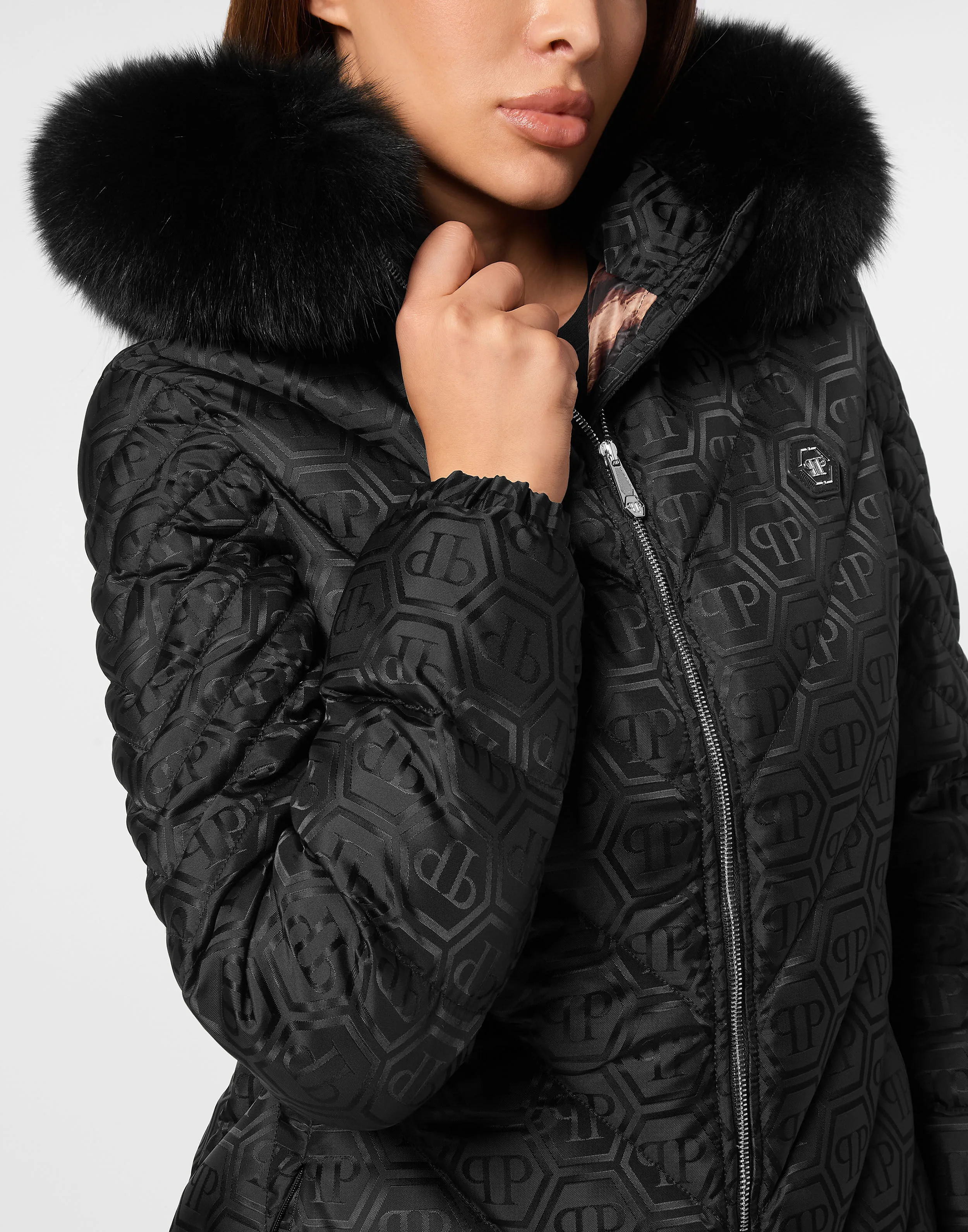 Long Coat Puffer Jacket Monogram