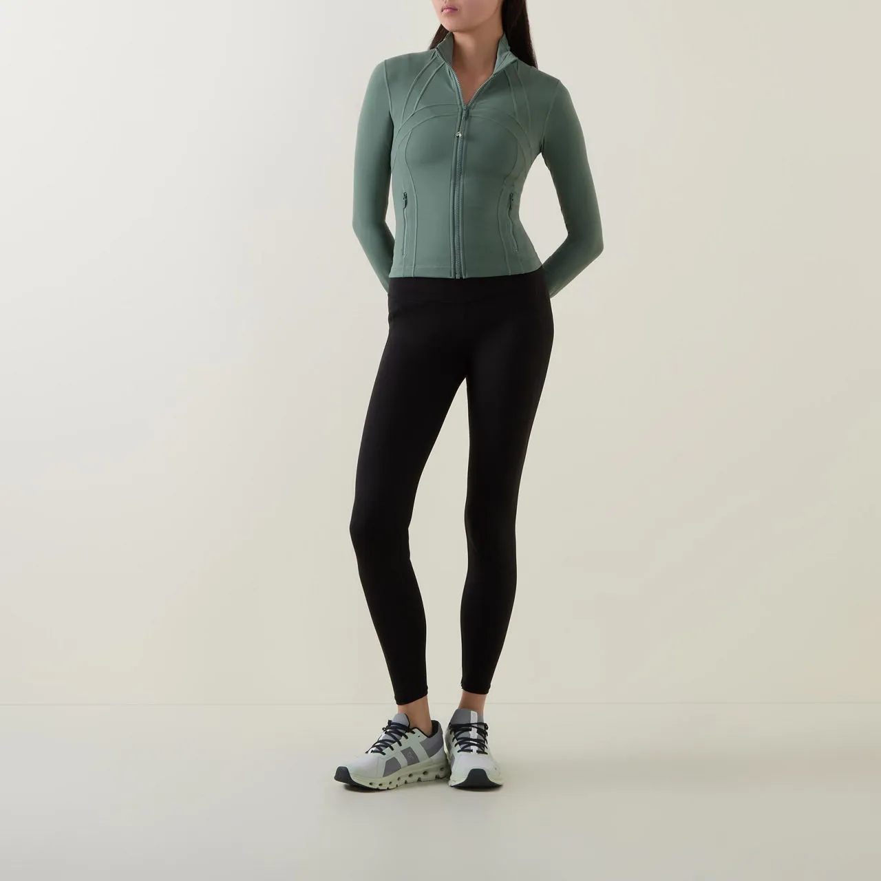 LULULEMON Define Cropped Zip-Up Jacket - Grey Eucalyptus