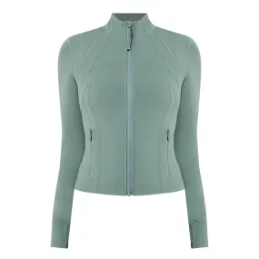 LULULEMON Define Cropped Zip-Up Jacket - Grey Eucalyptus