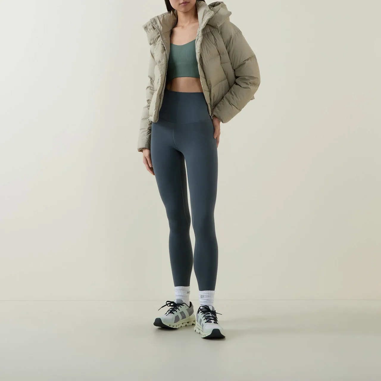 LULULEMON Wunder Puff Cropped Jacket - Light Grey