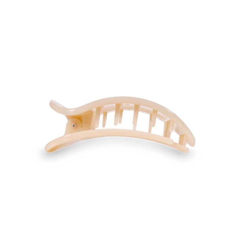 Medium Almond Beige Flat Oval Hair Clip