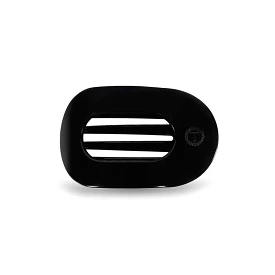 Medium Jet Black Flat Oval Hair Clip