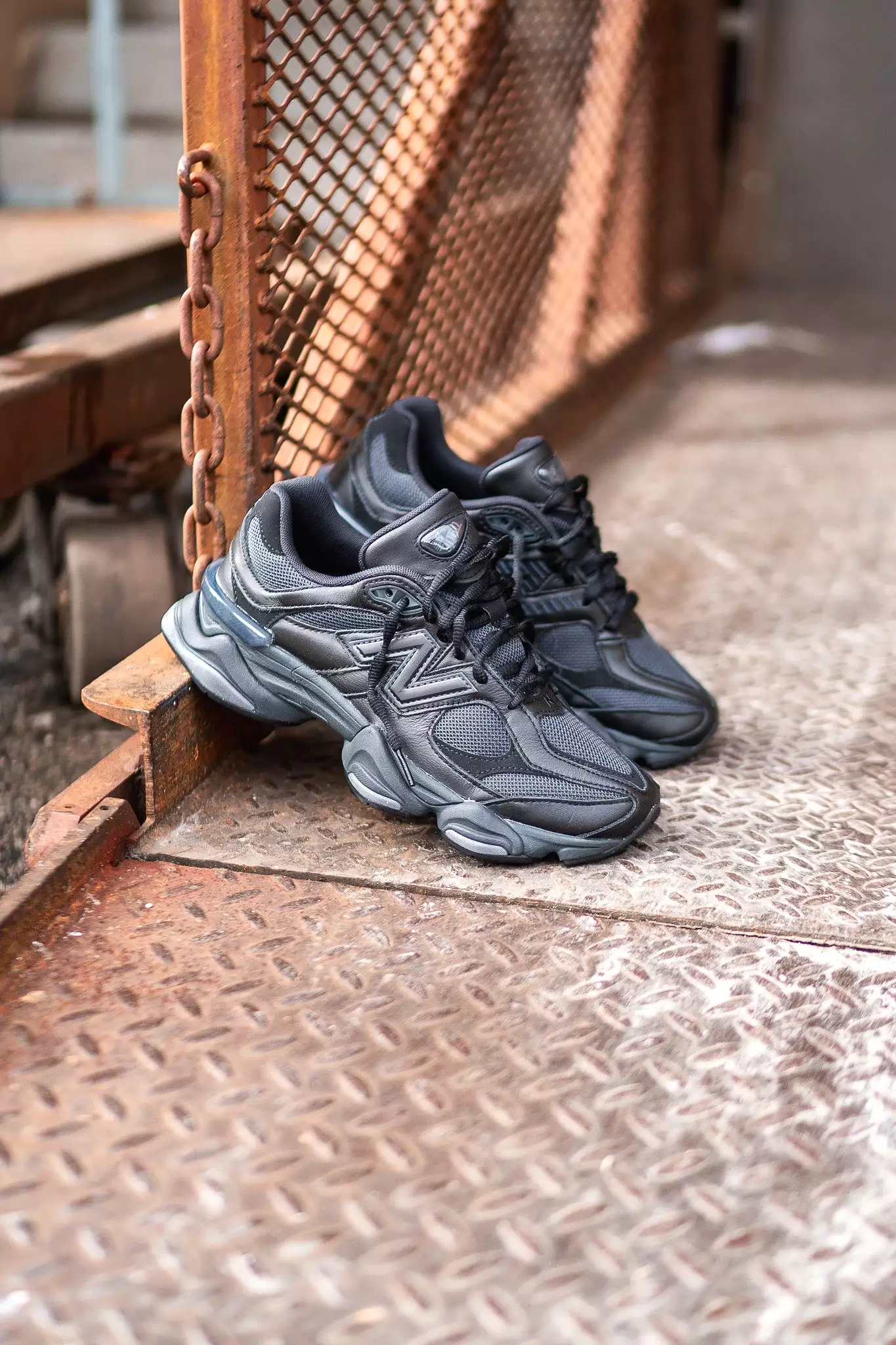 Mens New Balance 9060 (Triple Black) - U9060NRI