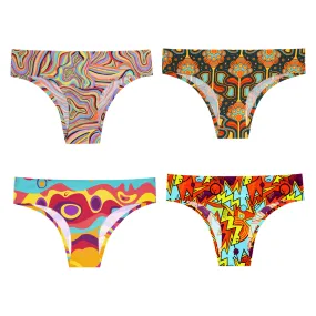 Mistletoe Bundle - Ladies Seamless Brazilian Briefs 4 Pack Bundle