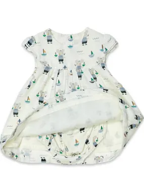 Mouse Sailor Cap Sleeve Dress+Bloomer (Organic Muslin)