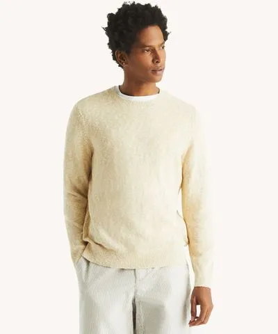 Nautica Mens Linen Crewneck Sweater