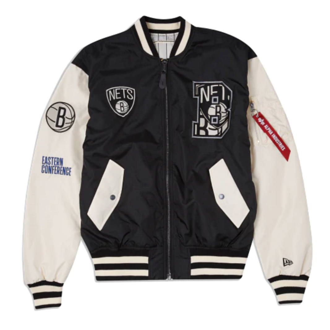 New Era x Alpha Industries MA-1 Bomber Jacket Brooklyn Nets