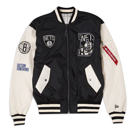 New Era x Alpha Industries MA-1 Bomber Jacket Brooklyn Nets