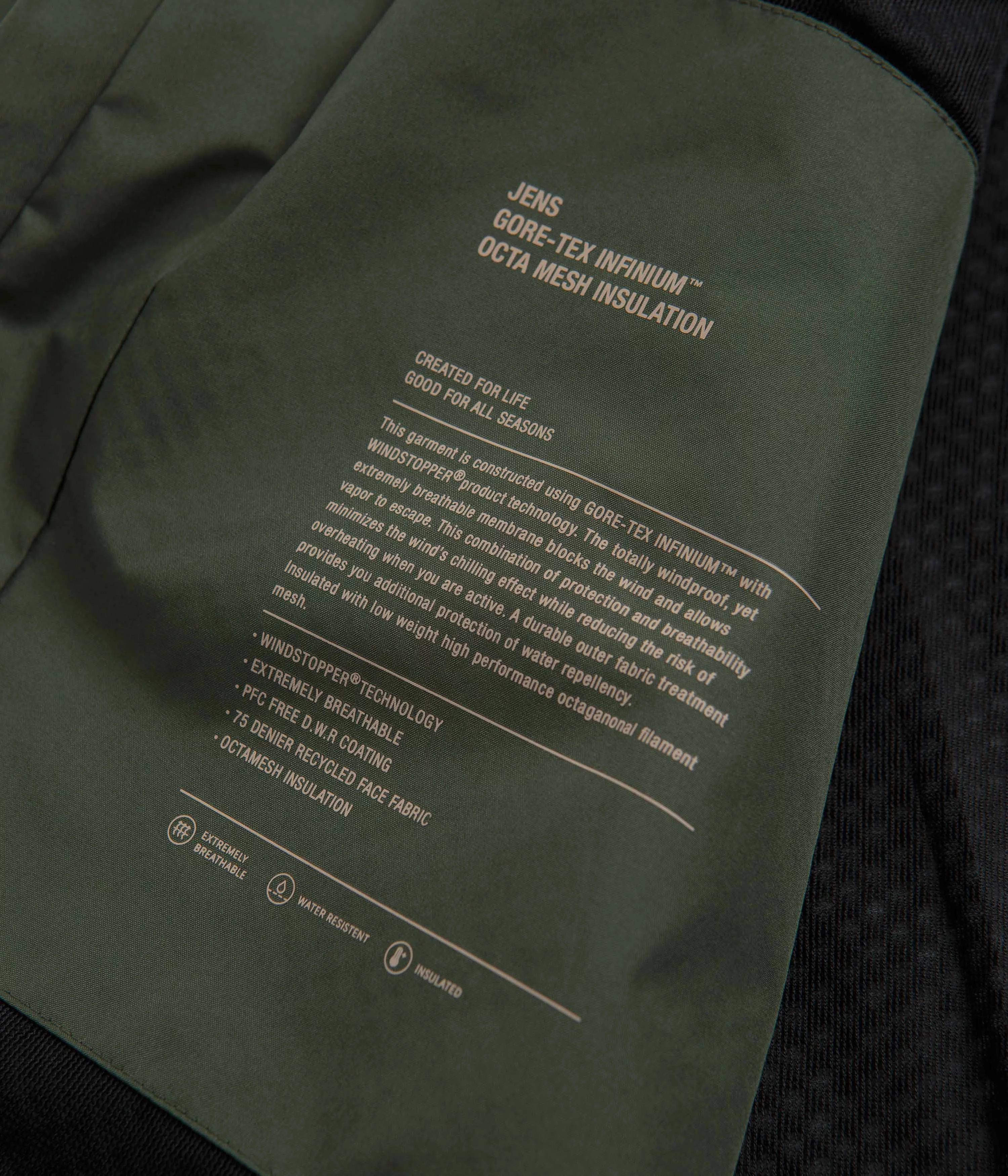 Norse Projects Jens Gore-Tex Infinium Insulated Shirt Jacket - Spruce Green