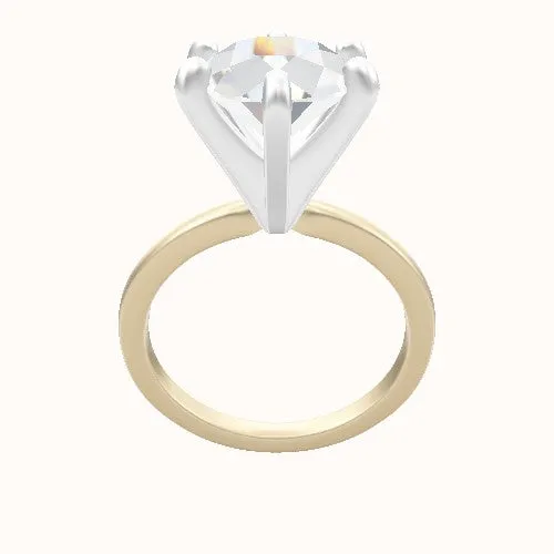 Open Solitaire Engagement Ring With Classic Six Prong Head