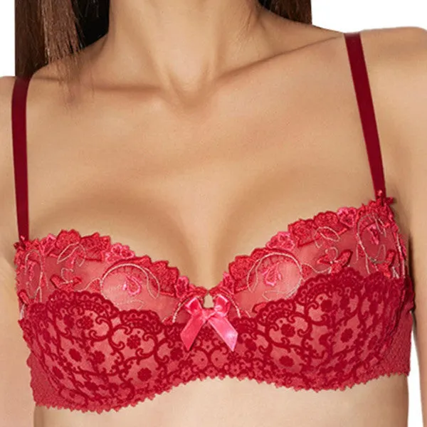 Orient Excess Half-Cup Bra and Brazilian Brief 38C/XL