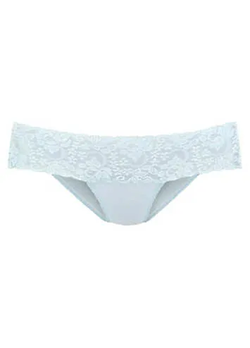 Pack of 3 Wide Lace Waistband Brazilian Briefs by LASCANA | Look Again