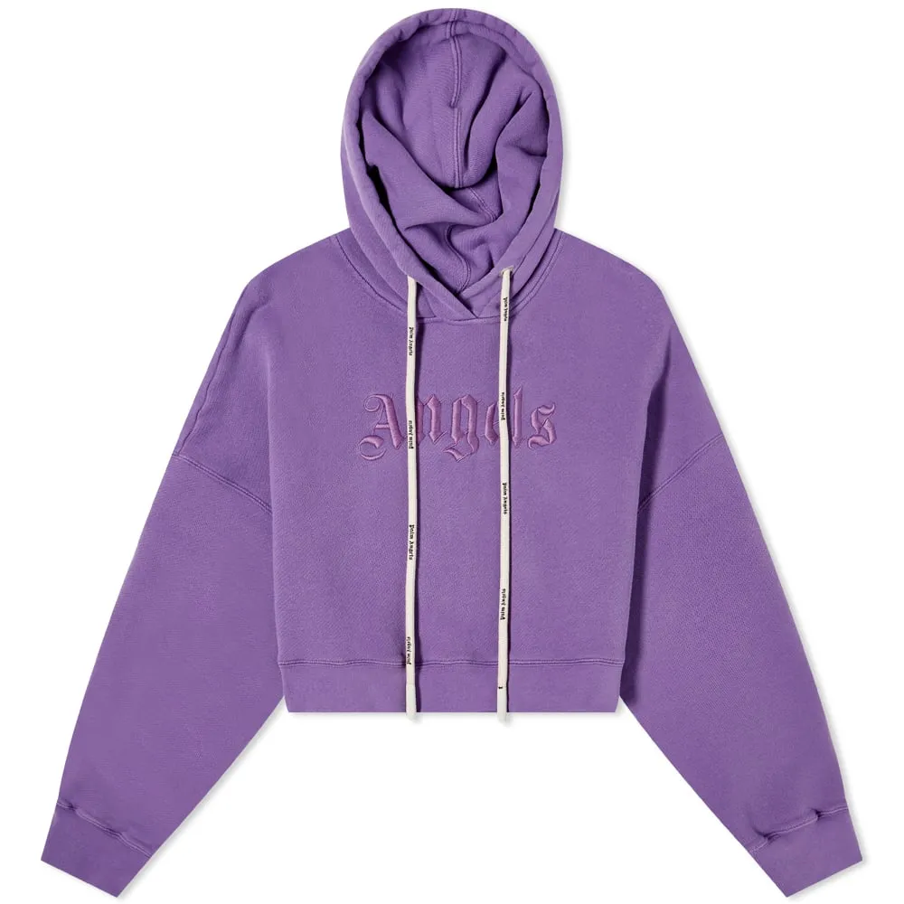 Palm Angels Angels Cropped HoodiePurple