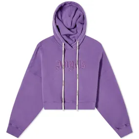 Palm Angels Angels Cropped HoodiePurple