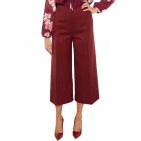 PANTALONE CROPPED LINEA AMPIA, BORDEAUX