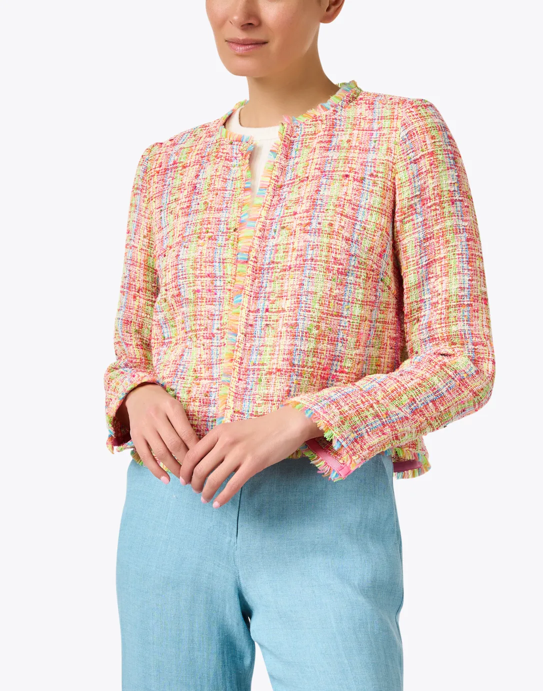 Pink Multi Tweed Jacket