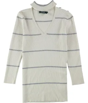 Ralph Lauren Womens Striped Choker Pullover Sweater, TW2