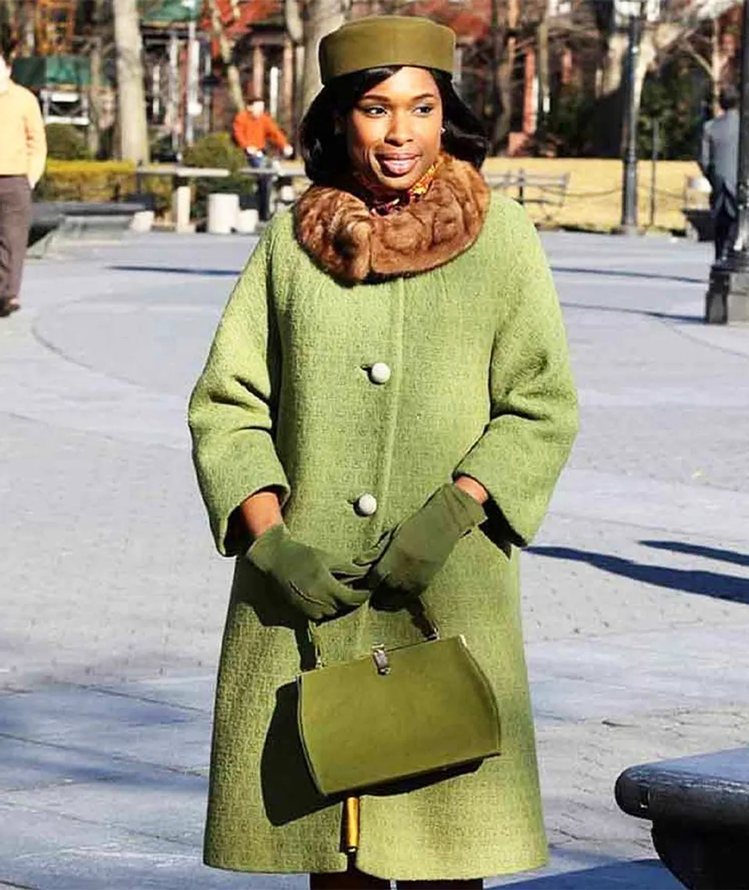 Respect 2021 Jennifer Hudson Green Trench Coat