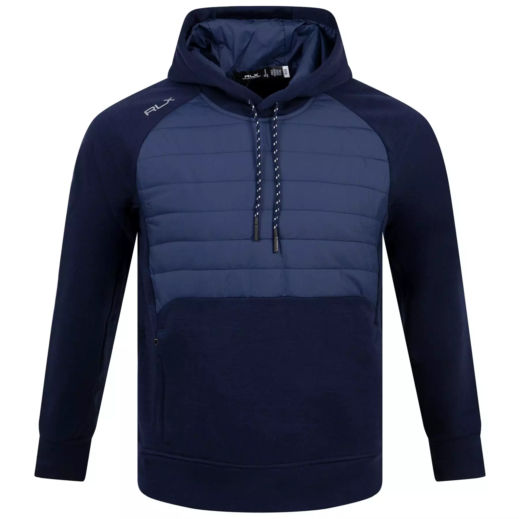 RLX Classic Fit Performance Wool Hooded Hybrid Jacket Navy - SS24