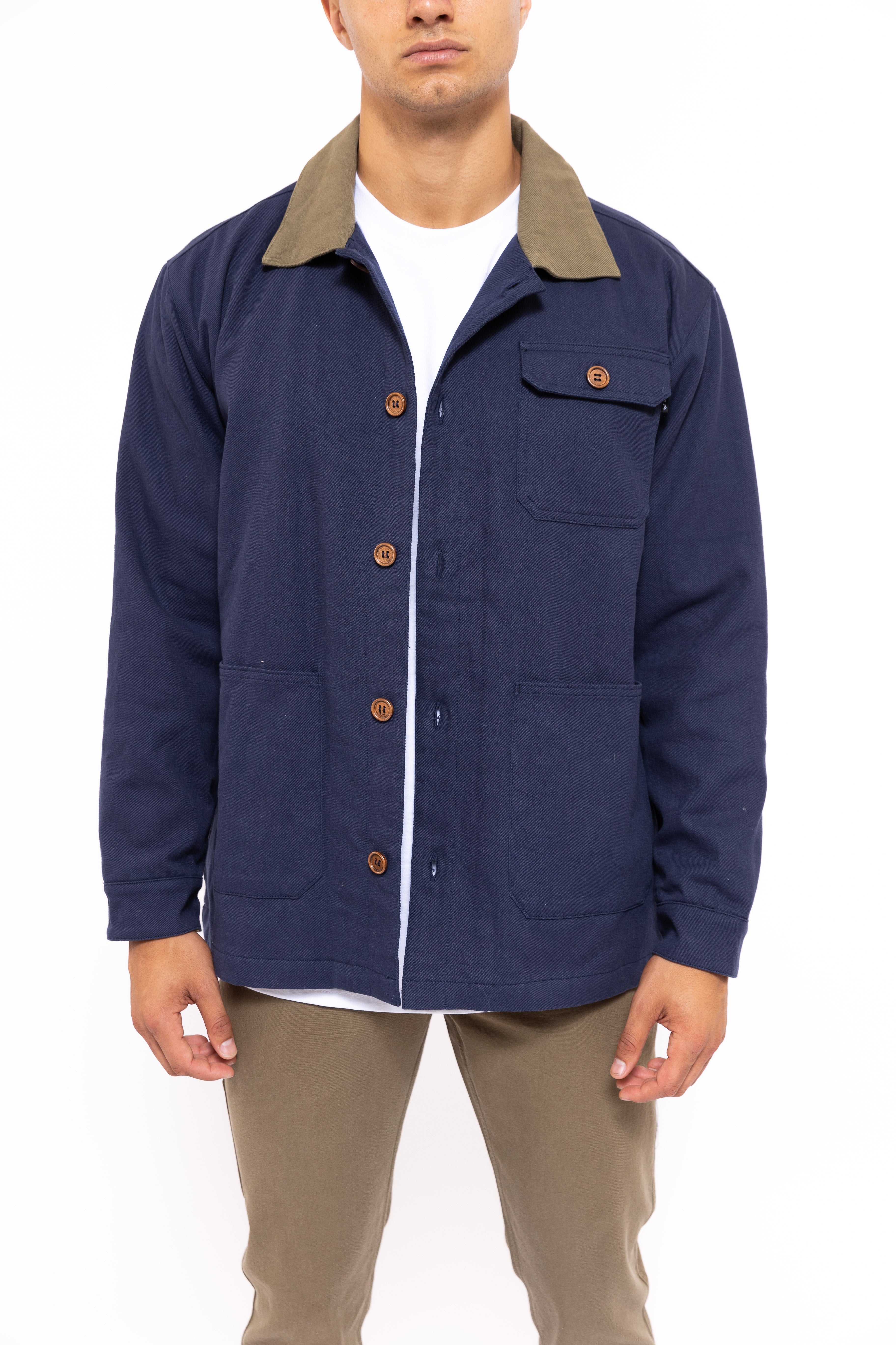 Rusty USA Nelson Chore Jacket Navy NAVY