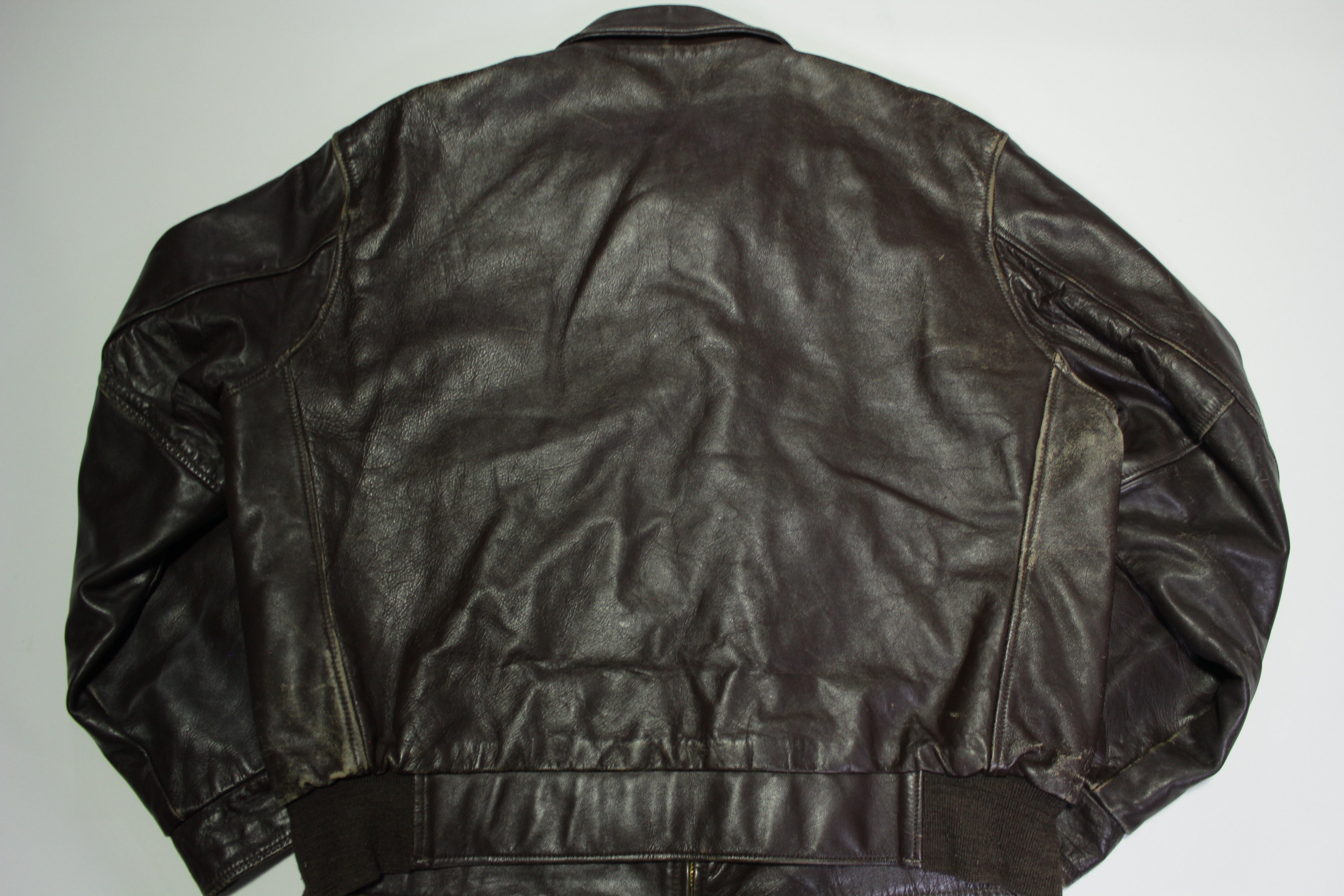 Sears Oakbrook Sportswear Vintage 1960's Steerhide Leather Bomber Jacket