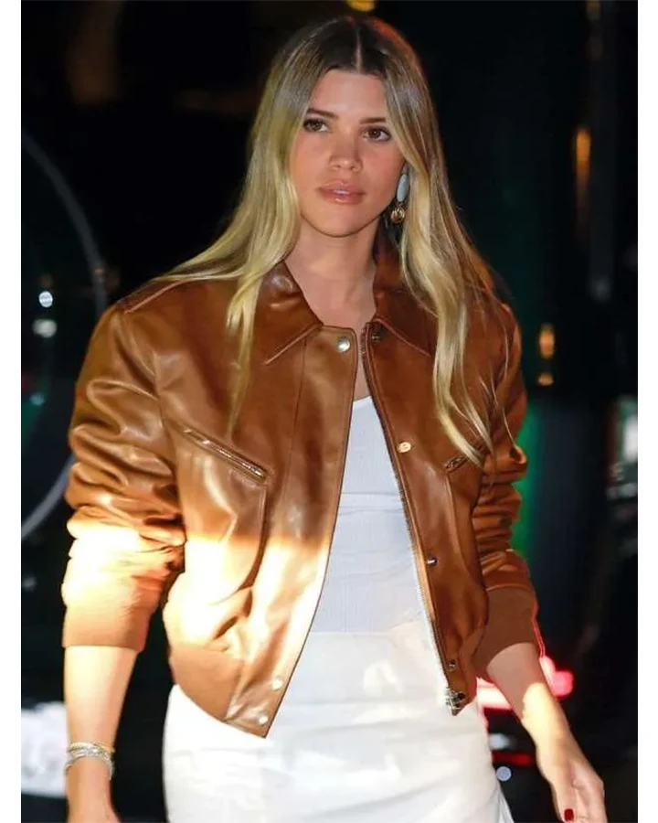 Sofia Richie Leather Bomber Jacket - William Jacket