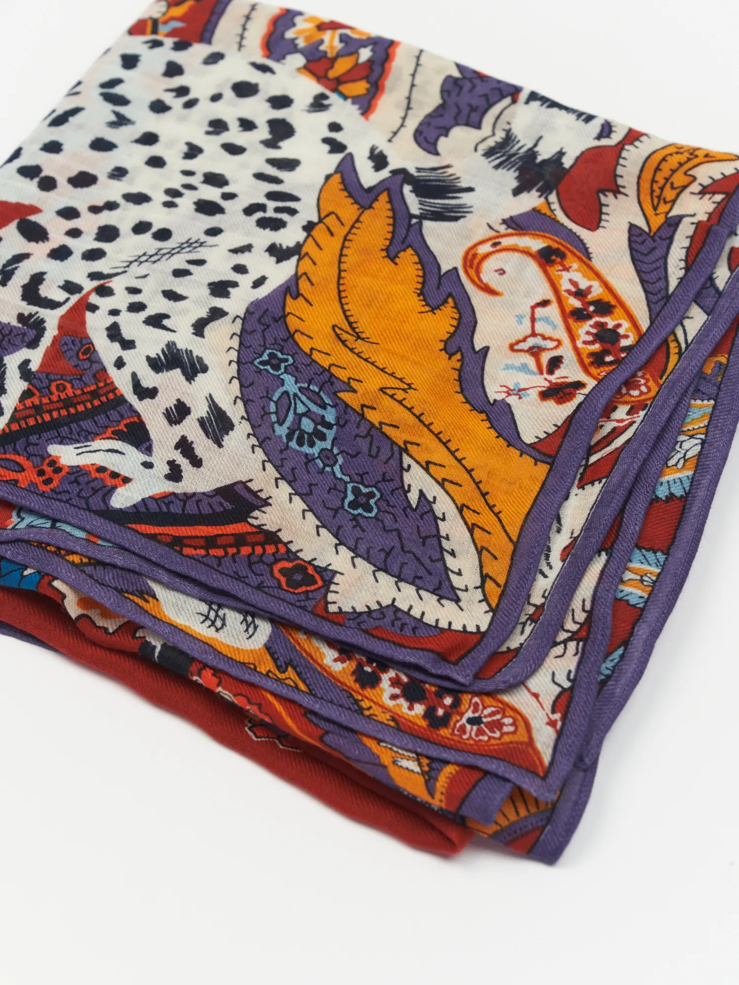 Square Paisley Orange 