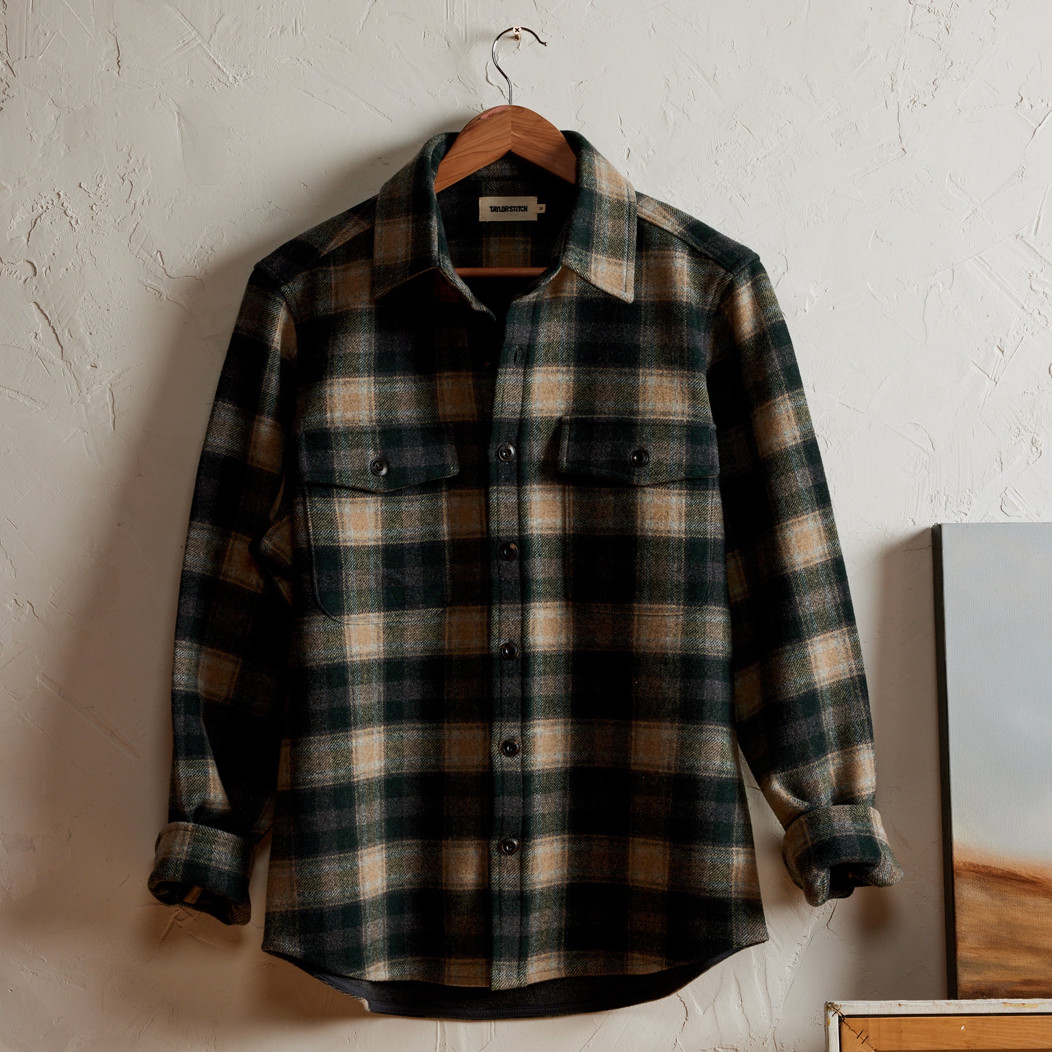 The Maritime Shirt Jacket in Dried Pine Plaid