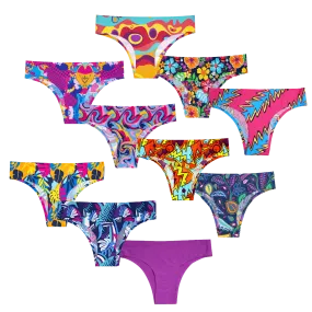 The Oddballs Top Ten Bundle - Ladies Seamless  Brazilian Briefs 10 Pack Bundle