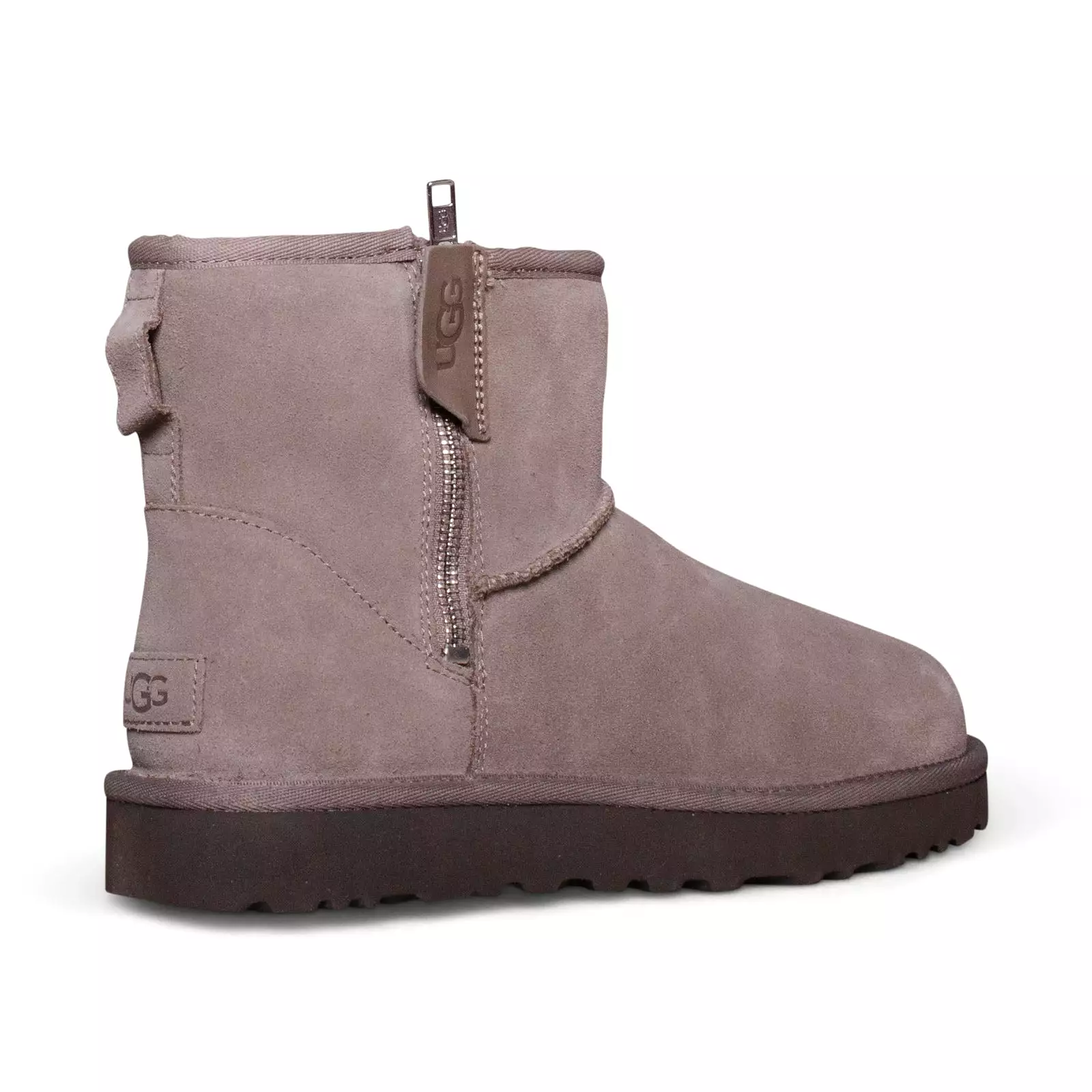 UGG Classic Mini Bailey Zip Smoke Plum Boots - Women's