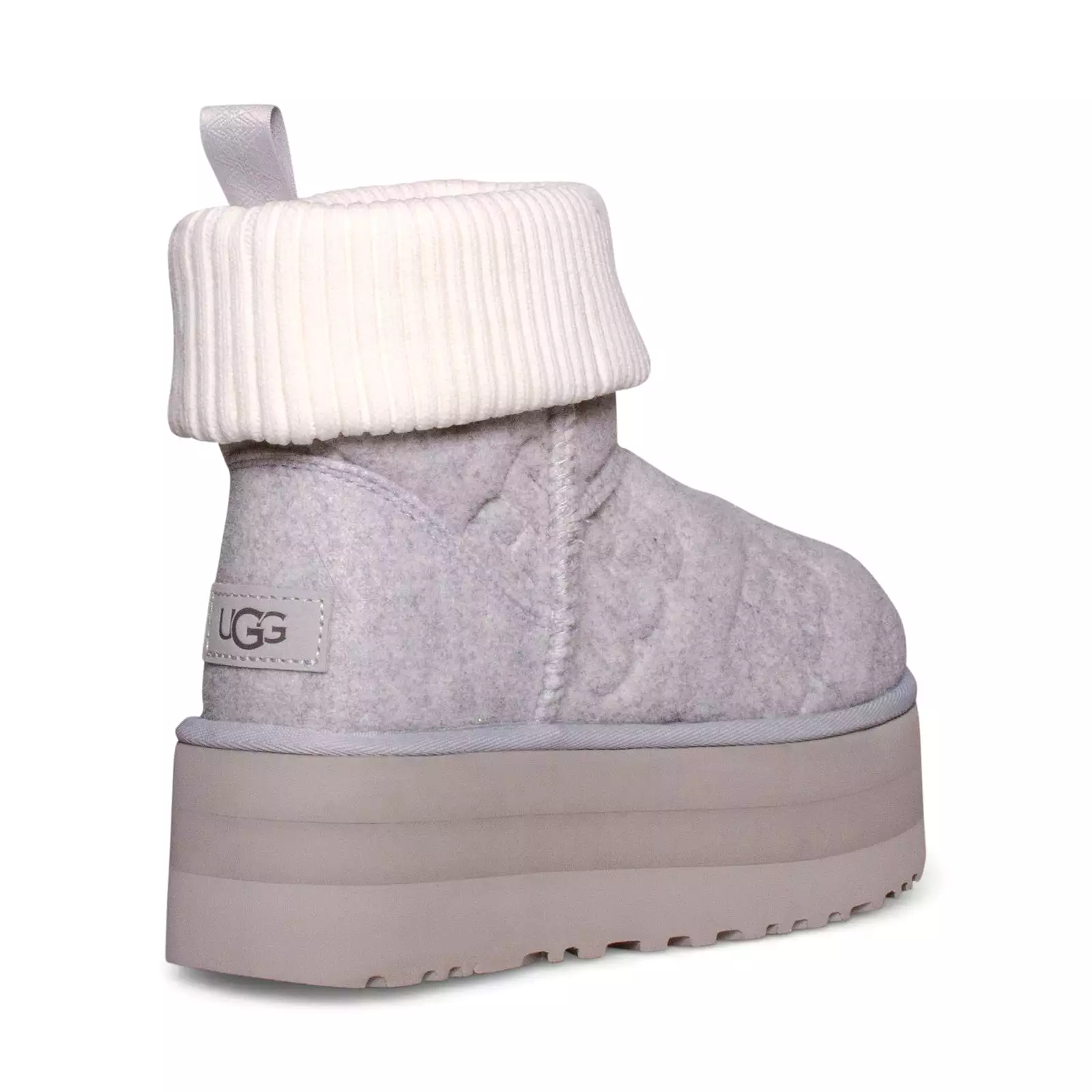 UGG Classic Mini Platform Felted Grey Boots - Women's