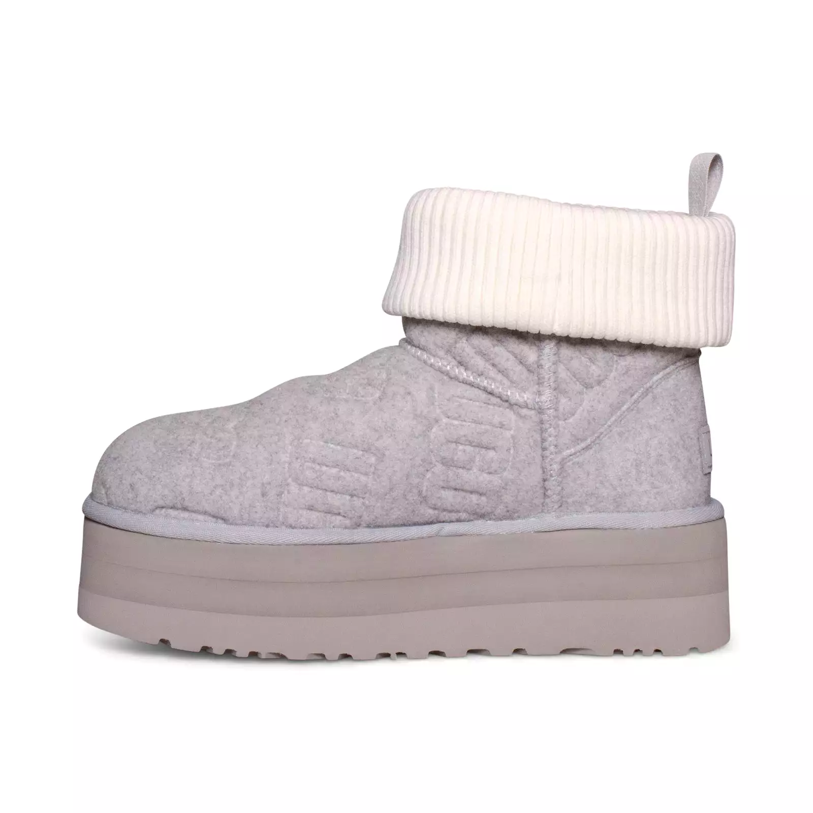 UGG Classic Mini Platform Felted Grey Boots - Women's