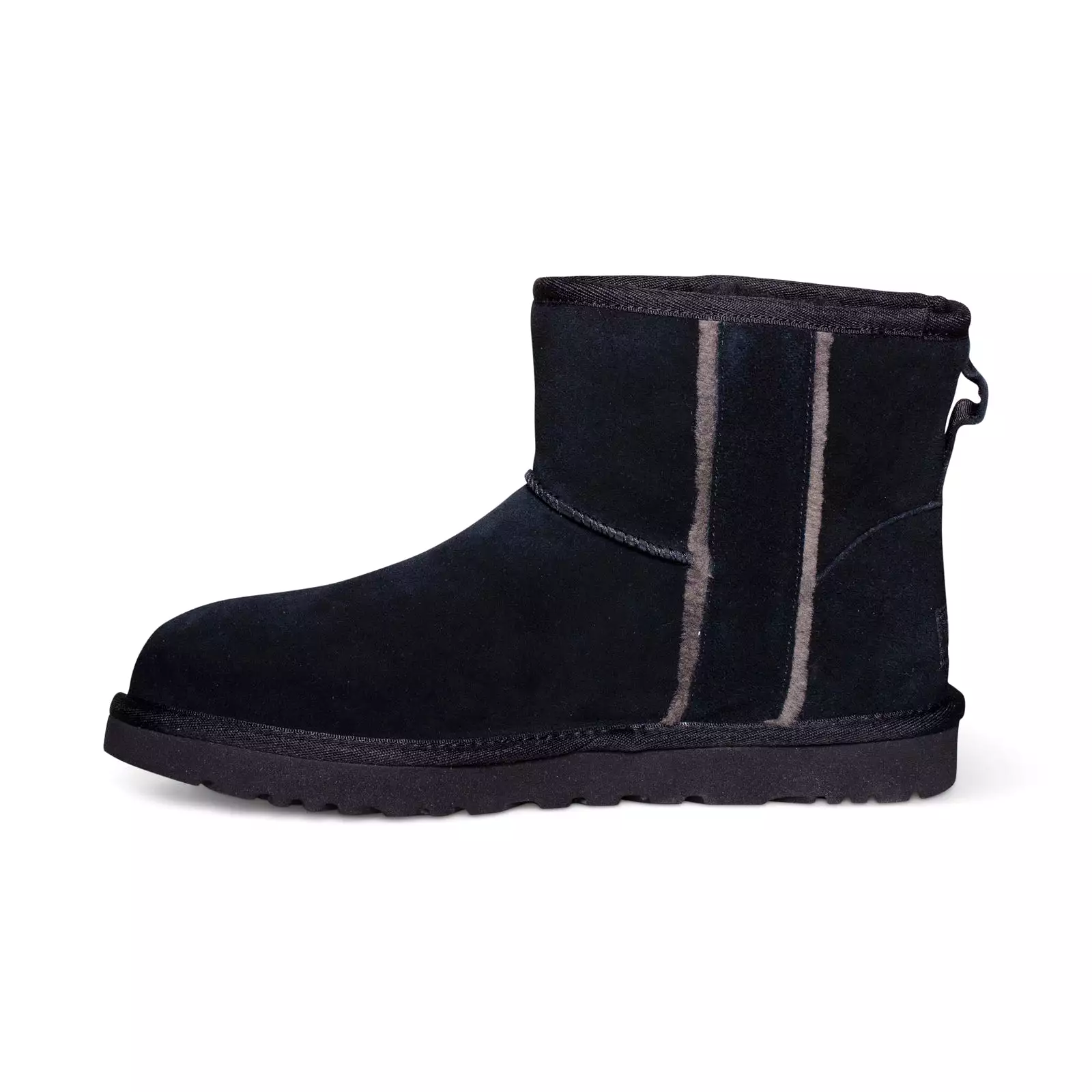 UGG Classic Mini Shearling Logo Black Boots - Women's