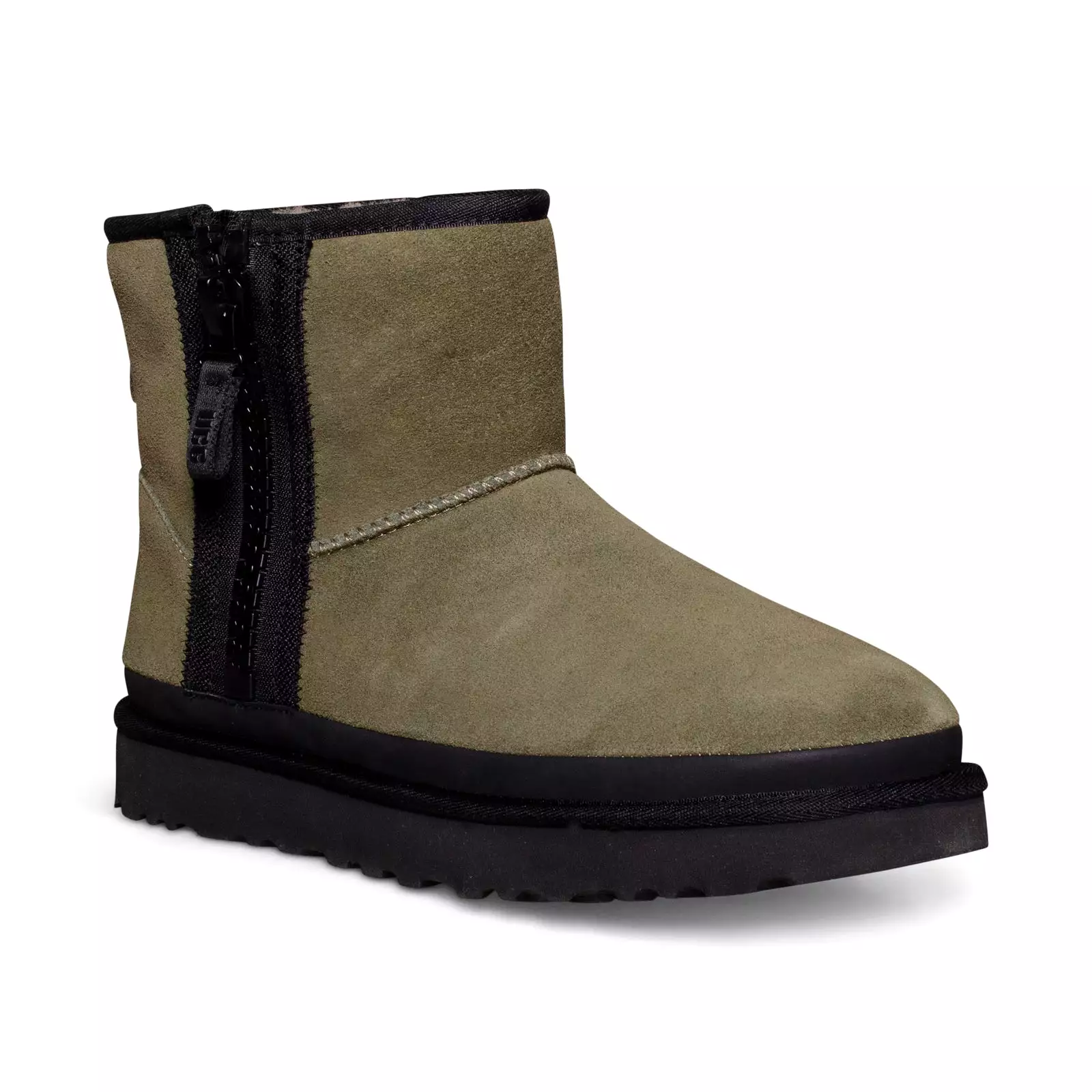 UGG Classic Mini Zipper Tape Logo Burnt Olive Boots - Women's