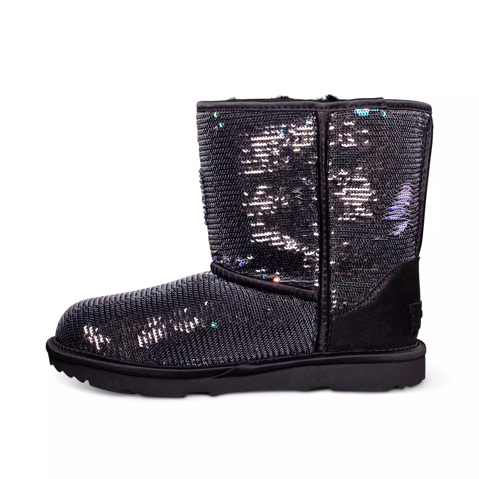 UGG Classic Short II Sequin Black Boots - Youth