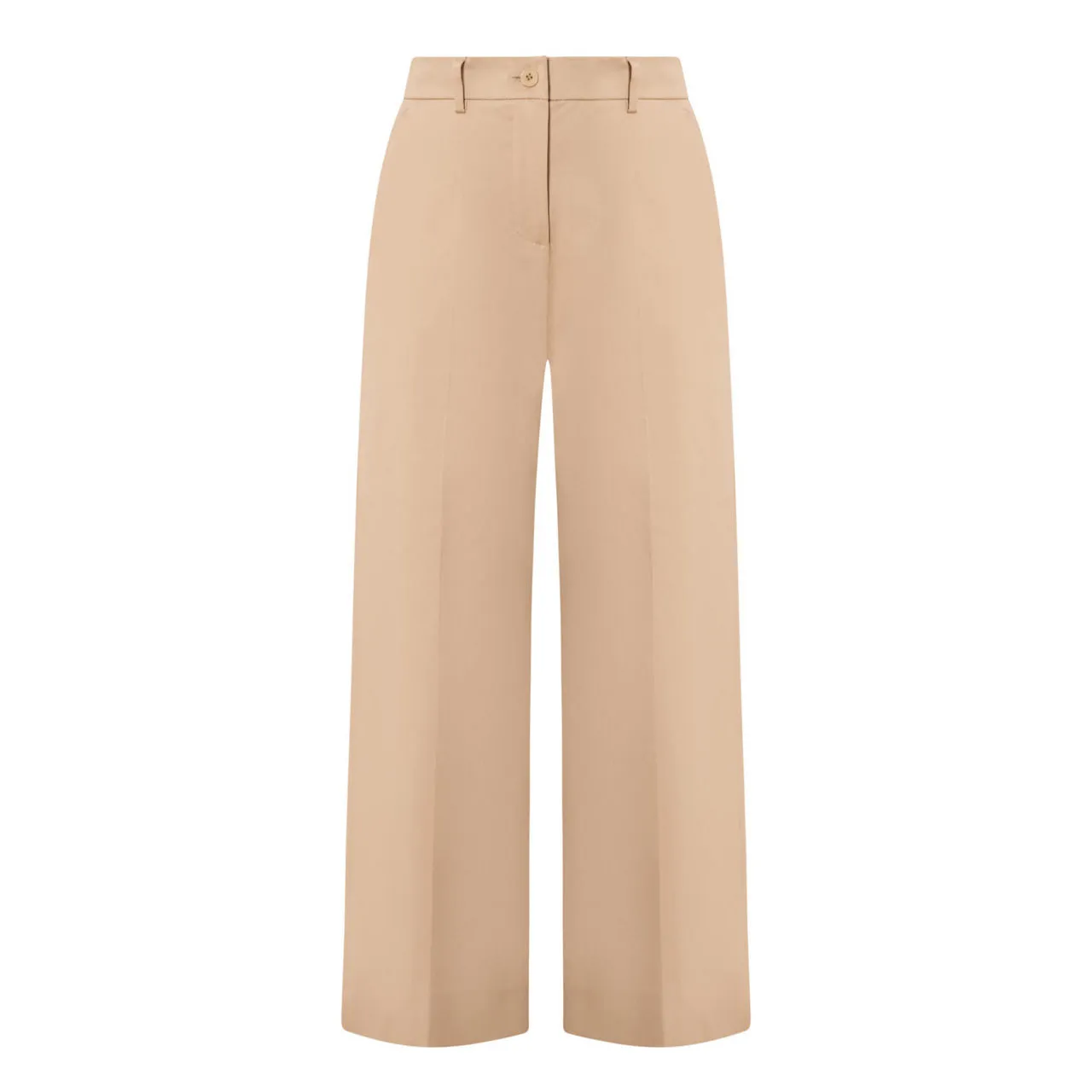 WEEKEND MAX MARA Urial Satin Cropped Trousers - Beige