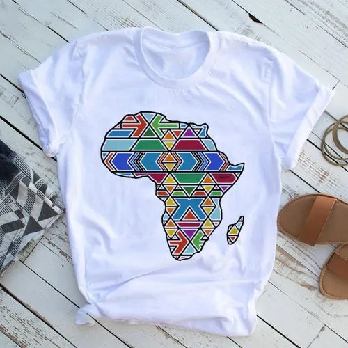 Women's T-shirt Short Sleeve T-shirts Printing Casual Map