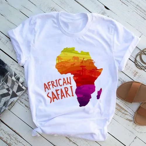 Women's T-shirt Short Sleeve T-shirts Printing Casual Map