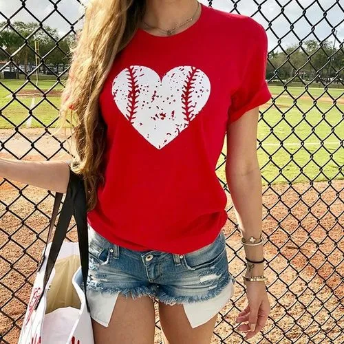 Women's T-shirt Short Sleeve T-Shirts Printing Casual Printing