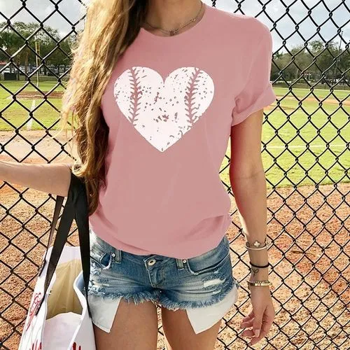 Women's T-shirt Short Sleeve T-Shirts Printing Casual Printing