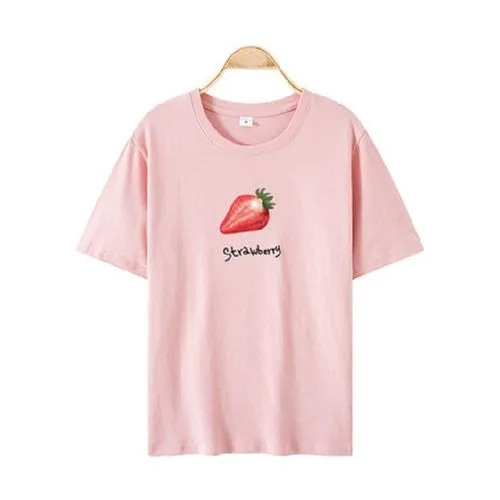 Women's T-shirt Short Sleeve T-shirts Printing Simple Style Fruit