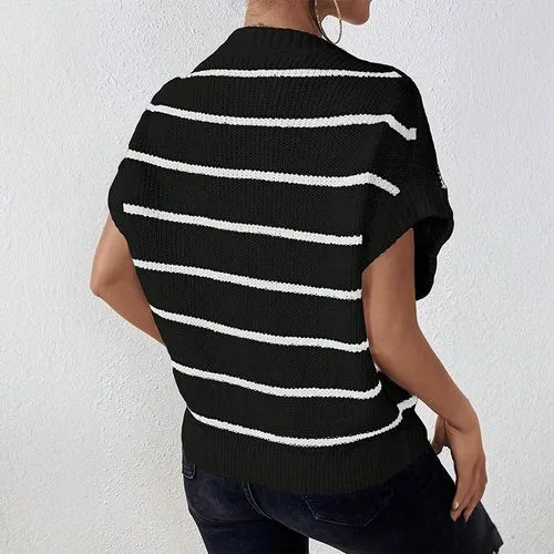 Women's T-shirt Short Sleeve T-Shirts Printing Streetwear Stripe