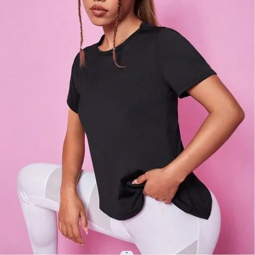 Women's T-shirt Short Sleeve T-Shirts Vacation Solid Color