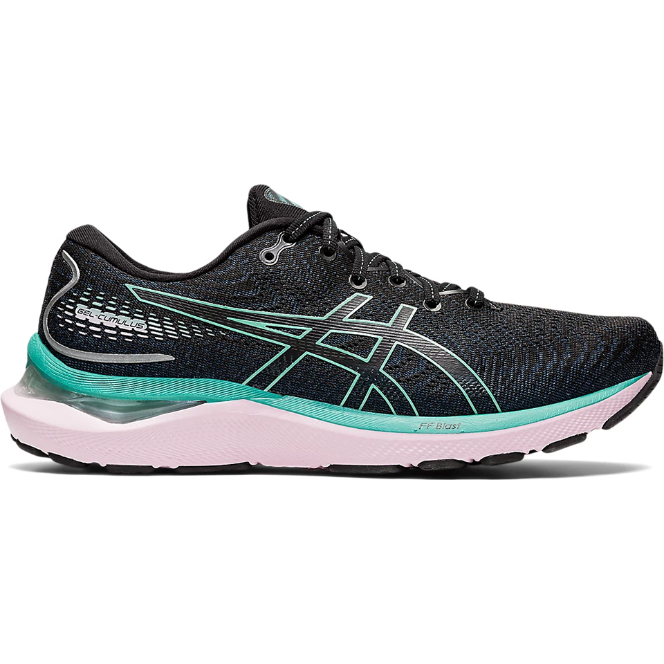 Women's Asics Gel-Cumulus 24, Black/Sage, 11.5 B Medium