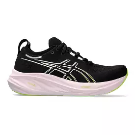 Women's ASICS GEL-Nimbus 26, Black/Neon Lime, 9 B Medium